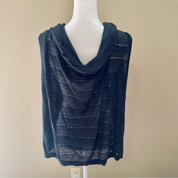 Torrid Black Sleeveless Open Cardigan Size 00/0 - Picture 3 of 5